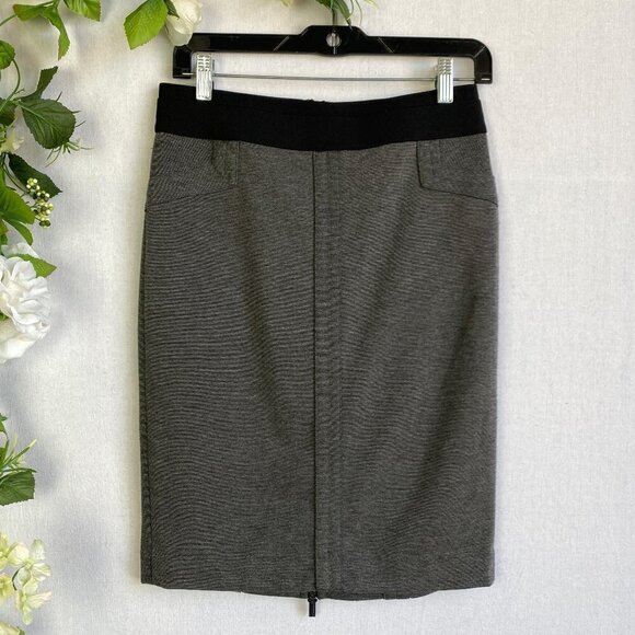 BCBG Max Pencil Skirt with full zip back, soft jersey fabric. - Picture 6 of 6